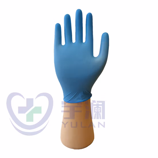 Medical Supply Powder Free Medical Disposable Blue Examination Nitrile Gloves Exam Glove