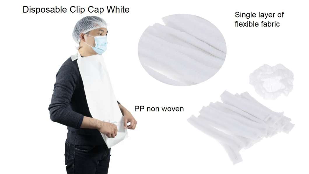 Surgical/Medical/Dental/Nursing/Scrub/Space/Mob/Mop/Work/Snood/SMS Nonwoven Disposable PP Cap