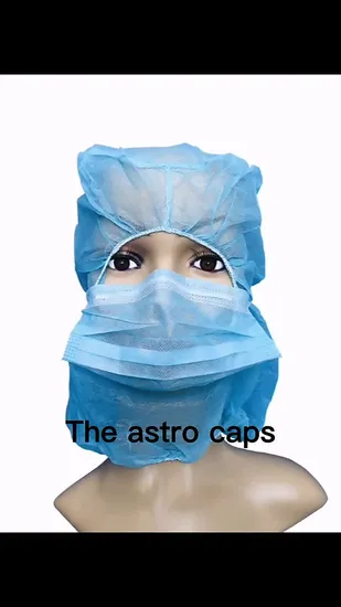 일회용 헤어네트 아스트로 캡 스페이스 캡 후드 캡 해적 모자 페이스 마스크가 포함된 음식 서비스